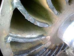 Подварка (ремонт) лопаток ротора насоса ВВН